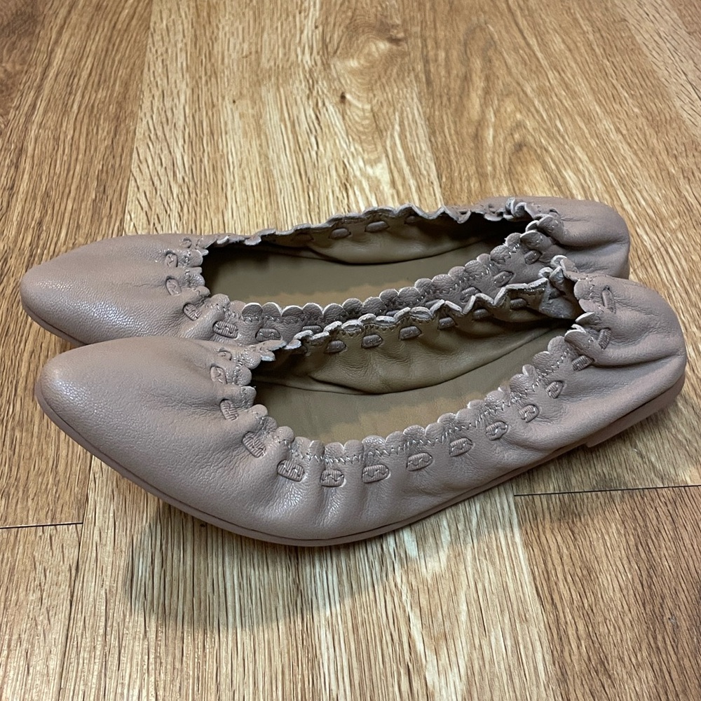 New SeeByChloe Jane Point Ballet Flats in Taupe/Tan Size 35.5 (5.5)
